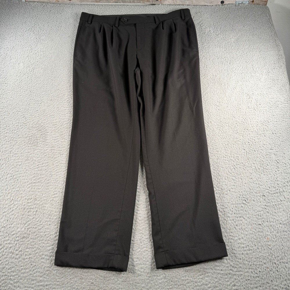 Lauren Ralph Lauren Pleated Cuffed Dress Pants Mens 36x29 Black Trousers